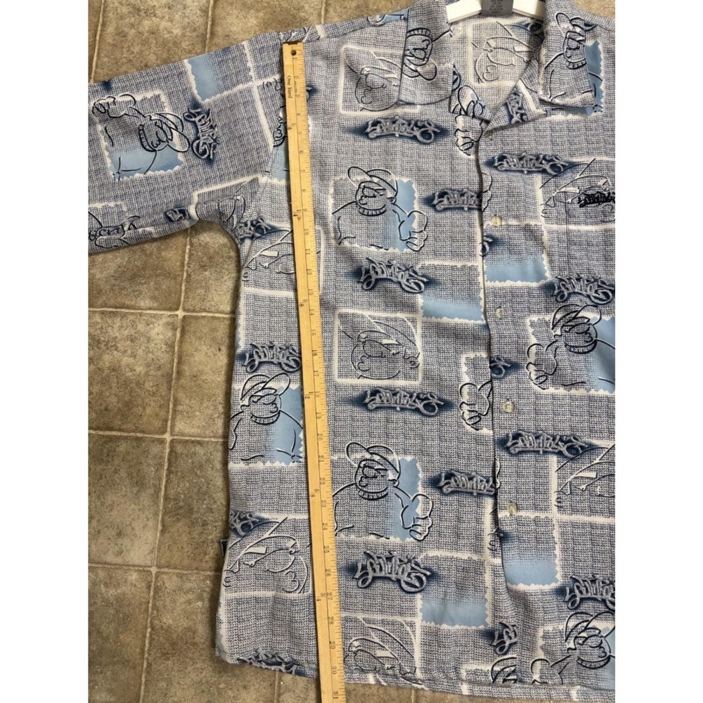 Vintage Southpole Button‎ Down Shirt Mens XL Blue Y2K Streetwear - Picture 6 of 6